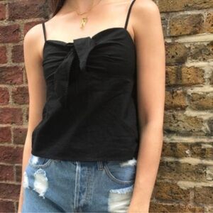 Brandy Melville John Galt Sasha Tank in Black | Cropped Tank Top